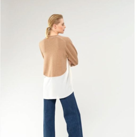 CHLOE Silk-Georgette And Knitted Wool Cardigan - NEW!🆕🆕🆕 - Picture 12 of 14